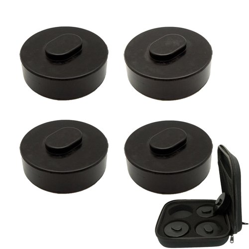 DarSeity 4pack Rubber Jack Pad Adapter Support Point Trolly Jacking Pucks for Porsche 911 964 968 991 993 996 924S Cayman Boxster 986, with Box
