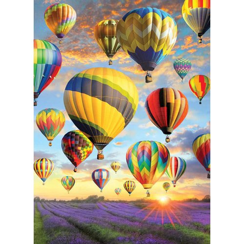 Cobble Hill 1000 Piece Puzzle - Hot Air Balloons - Sample Poster Included
