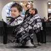 Waterproof Hair Cutting Cape Barber Cape for Men Haircut Cape Hair Cape for Haircuts Salon Cape Barber Neck Strip Barber Brush Neck Duster Hair Comb Clip Set Barber Tools (5PCS / (64" x 56")