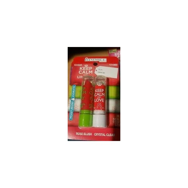 Rimmel Keep Calm and Play Rose Blush & Keep Calm and Love Crystal Clear Lip Balm Set (2)