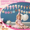 Saypacck 64 Pcs Candyland Party Decorations Includes 8 Pack Donut Theme Party Banner Ice Cream Lollipop Cupcakes Party Banner Hanging Donut Garland Kit for Grow up Party Birthday Party Supplies