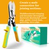 5 Blade Sheet Metal Hand Crimper Downspout Crimper for Venting Work/Ductwork/HVAC Stove Pipe, Crimping 20ga Steel and 28ga Stainless Steel