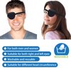 RIKEYO 3D Adjustable Eyepatch for Right or Left Eye, Adults and Kids One Eye Cover for Lazy Eye,Pirate Costume, 2 Pcs (Black)