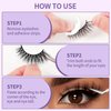 PALIMAINY Self Adhesive Eyelashes，Impress Lashes for Girls & Women | Pestañas Postizas Naturales，False Eyelashes Natural，Reusable， Natural Look, Safer & Easier Than Glue |2pairs