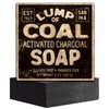 Pelto Lump Of Coal Activated Charcoal Soap - 2024 Stocking Stuffers for Men - White Elephant Gift Exchange in Unique Adult Christmas Gift Box Mon Dad Teens Him Her - 4 oz Bar