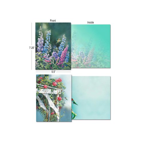 Leanin' Tree, Blank Note Cards - Elegant Stationery with Hummingbird Designs - Perfect for Personalized Messages and Special Occasions (20 Blank Cards, 22 Envelopes)