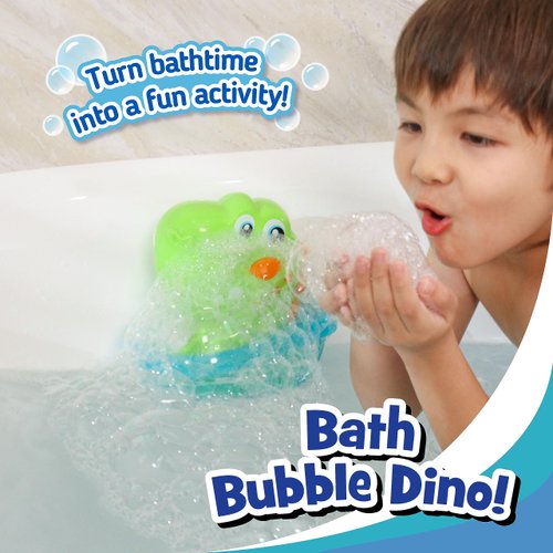 HAP-P-KID Dinosaur Bath Bubble Maker, Automatic Dino Bubbles Blower, Bathtub Shower Machine Toys, Birthday Party Time Gifts for 12 18 24 Months, 1 2 3 4 5 Years Old Boys Girls Preschool Toddlers Baby
