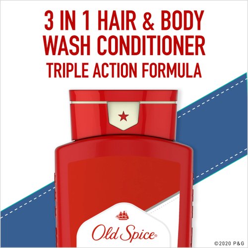 Old Spice High Endurance Hair & Body Wash Conditioner for Men, 24 fl oz