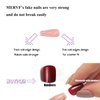 MERVF Coffin Press on Nails Extra Long Nude Fake Nails Glitter French Tip Ballerina Acrylic Nails Glossy 24pcs False Nails Press ons Luxury Glue on Nails