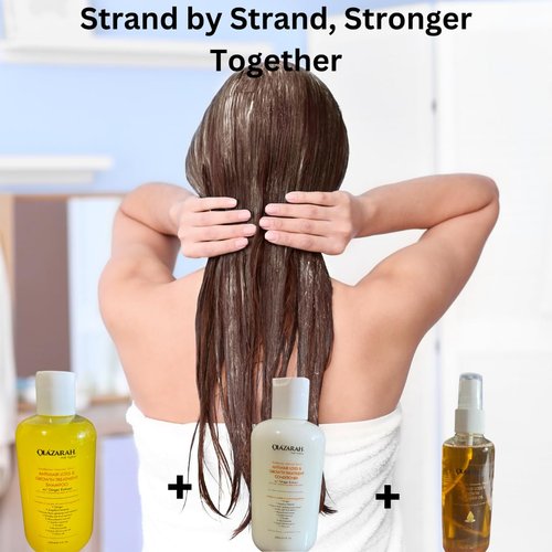 RootRenew Intensive Hair Care Set: 10-in-1 Anti-Hair Loss & Growth Treatment - Shampoo, Conditioner, and Oil Infused with Ginger Extract (8 Fl. oz, 8 Fl. oz, 4 Fl. oz) for Men & Women