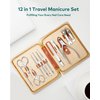 Manicure Set, Pedicure Sets, Nail Clipper Sets, Stainless Steel Professional Nail Cutter Kits with Travel Case (12 Count)