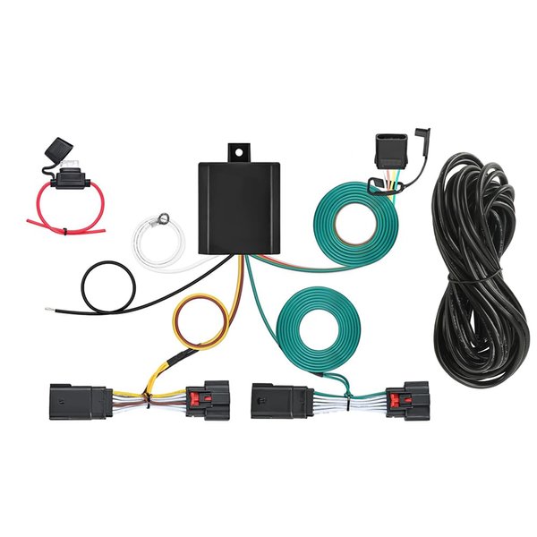 SUNPIE Trailer Wiring Harness Kit Compatible with Jeep Wrangler JL/JLU 2/4 Doors, Gladiator(JT) 2018 2019 2020 2021 2022 2023 2024 with 4-Way Flat Vehicle Side Connector