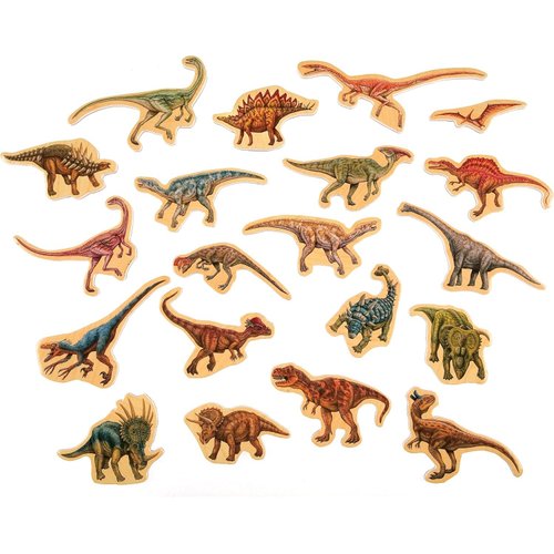 Refrigerator Magnets for Kids - Bundle with 20 Dinosaur Fridge Magnets for Toddlers Learning Developmental Toys | Dinosaur Magnetic Toys for Boys, Girls