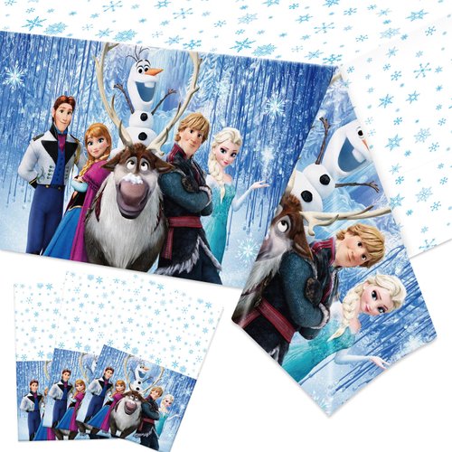 3 Pack Frozen Birthday Party Decorations Tablecloth Happy Birthday Party Decorations Supplies 108x54 inches Cute Themed Birthday Party Waterproof Table Cover for Happy Birthday Party