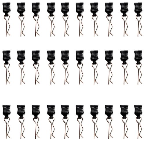 GDOOL 30 Pieces 1mm Universal RC Body Clips with Pull Tabs Car Clips RTR Clip Pins H165 Assembly Spare Parts for 1:14 1:16 1:18 Scale Redcat HPI Himoto HSP Exceed RC Car SCX24 TRX4M Parts Truck Buggy