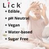 Lick Blueberry Flavored Edible Massage Oil – Infused with Vitamin E, Sweet Almond and Coconut Oil – Skin and Body Safe, Non-Sticky, Vegan – Portable Travel-Ready Bottle, 4 oz