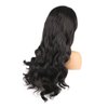 Imeya #2 Darkest Brown Lace Front Wigs For Women- 24” Middle Parting Body Wave Wig With Natural Hairline 13x4 Swiss Lace Wig Heat Friendly Fiber Wig 150% Density (#2, Brown Tend To Black, 24 Inches)