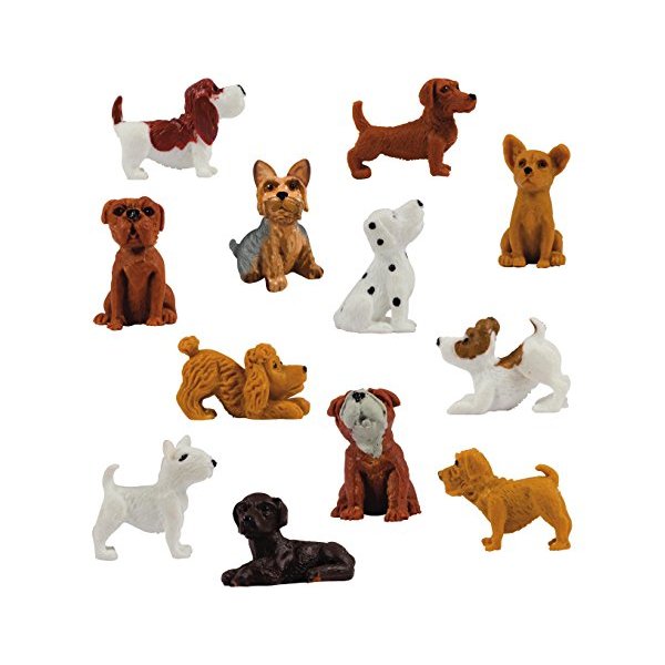 ToyPlaya Adopt A Cute Puppy Toy Animal Figures, Animal Lover Desk Toy 20 pcs