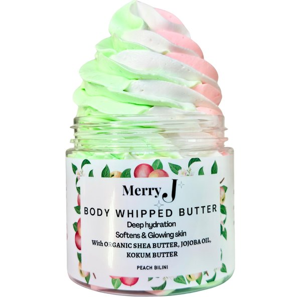 MerryJskin Body Whipped Butter Peach, Rainbow, Strawberry, Vanilla, Non-greasy, Lotion, Moisturizer, for your Party, Bithday gift, and Baby Shower (Rainbow)