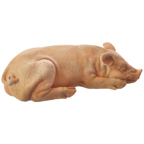 Design Toscano Piggy Garden Statue Sandman, Multicolored , 6"Wx14"Dx4"H