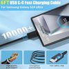 Type C Charger Fast Charging USB C Charger for Samsung, 3Pack 100W Galaxy USB-C to USB-C 5A Fast Chager 480Mbps Speed USB-IF Certified for iPhone 16, iPad, Galaxy, Tablets, Laptops, 6 Foot, Black