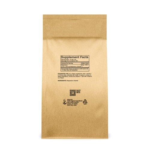 Pure Original Ingredients Magnesium Chloride (2lb) Oral Supplement, Crystal Powder, Magnesium Supplement, Food Grade