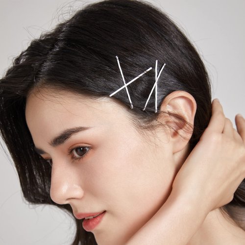 Dofash 100Pcs White Bobby Pins Hair Pins Steel Hair Clips 3.5Cm/1.38" Hair Accessories For Girls（White）
