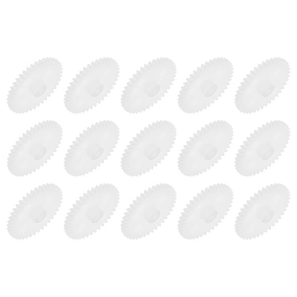 MECCANIXITY 15Pcs Plastic Gears 40 Teeth Plastic Single Gears Model 402AA Reduction Gear for RC Car Model DIY Robot,White Module 0.5
