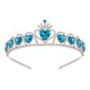 SWEETV Blue Princess Tiara, Birthday Tiara Gift, Heart Shaped Crystal Crown, Costume Headpiece, Elsa Dress-up Accessories
