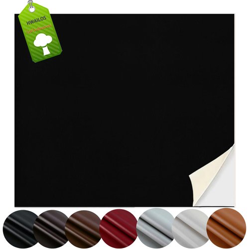 HWAILOS Leather Repair Tape, Self-Adhesive Leather and Vinyl Repair Kits,Leather Repair Kit for Furniture Restoration,Upholstery, Car Seats, Leather Repair (Black, 13 x 10 Inches)