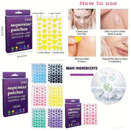 ONE/SIZE.by.Patrick.Starrr Mini Ultimate Blurring Setting Powder (0.23 oz / 6.5 g) (Ultra Pink) + Bonus Acne Patch (36 Pieces) Tea Tree Oil Facial Water Gel