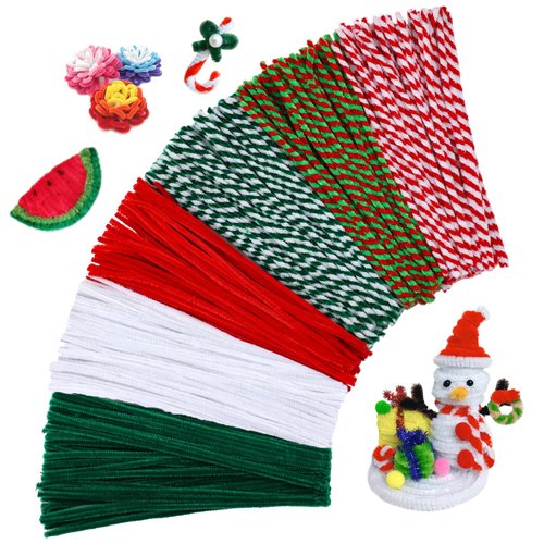 300 Pieces Pipe Cleaners Craft Set, Pipe Cleaners Chenille Stems, Multi-Color Fuzzy Sticks for Craft DIY Art Projects Creative Decorations