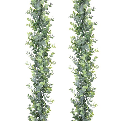 DearHouse Faux Eucalyptus Garland Plant, 2 Pack Artificial Vines Hanging Eucalyptus Leaves Greene...