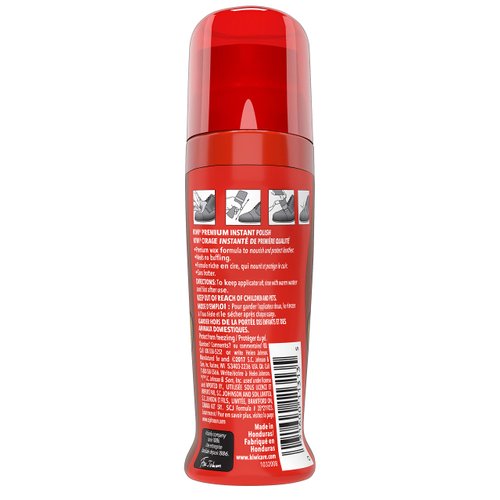 KIWI Instant Shine & Protect, Brown Liquid Shoe Polish, 2.5 oz (1 Bottle with Sponge Applicator)