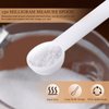 Honeydak 1/32 Teaspoon Micro Scoops 150 Milligram Mini Measuring Spoons Tiny Little Plastic Scoop for Measuring Cosmetics, Powders, Glitter and Seasoning(White, 16 Pieces)