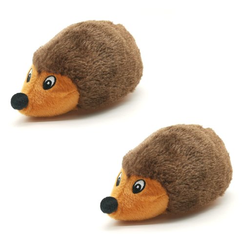 SUNKYPUP Hedgehogz Squeaky Dog Toy, Stuffed Plush Dog Toys for Small Medium Dogs (8 Inch (2 Pack))