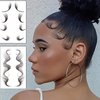 Fake Edges Baby Hair Temporary Tattoo Side Bang Stickers,2 Styles Popular Waterproof Fake Hair Fringe Edge Tattoo Stickers, Novelty Wig Natural Fashion Look Beauty Diy Hair Curler For Women Girls