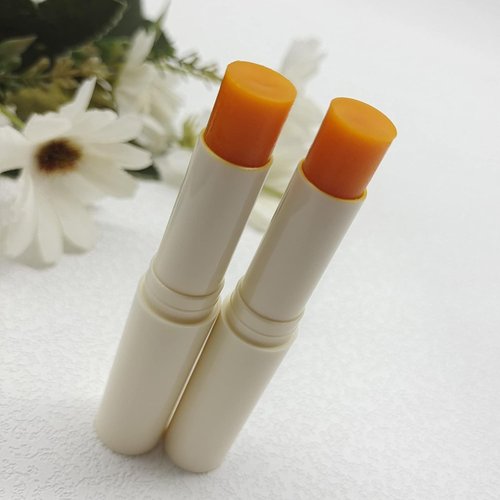 2PC Lip Balm Remove Dark Pigment Whitening Moisturizing Lip Hyaluronic Acid Exfoliating Dead Skin Lightening Lip Care (Orange)