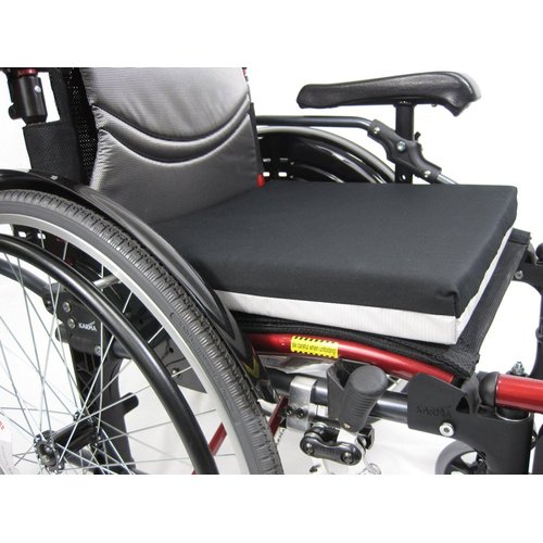 Karman Deluxe Wheelchair Cushion, Black, 16"x16"x2"