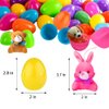 CAMIRUS 12PCS Easter Eggs Filled with Mini Plush Animal Toys, Cute Stuffed Animals Plush Keychain for Kids Easter Party Favors, Easter Basket Stuffers/Fillers, Egg Hunt