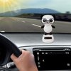 Qintreesify Black and White Solar Dancing Panda Bear Tiger - Shaking Dancing, Car Dashboard Ornament, Dancing Animal Figurine for Car Interior Home Desk Decorations Solar Power Kits,Car Accessories