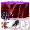 Diwionte 99J Burgundy Lace Front Wigs Human Hair 13x6 HD Body Wave Lace Frontal Wigs Human Hair Pre Plucked with Baby Hair 99j Red Wine Glueless Human Hair Wigs for Women 26 Inch