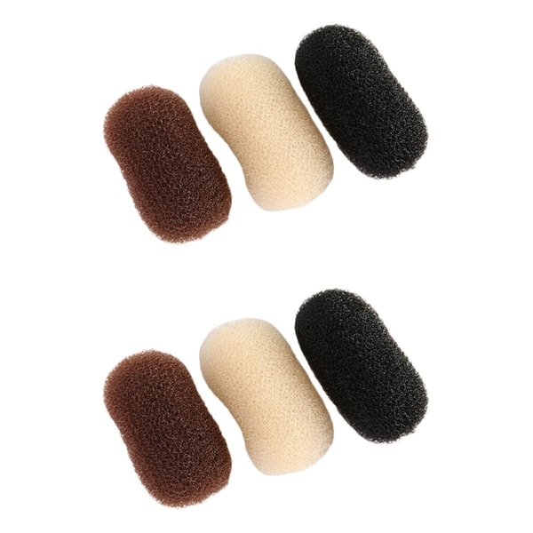 Uonlytech Hair Clip, 6pcs Bump Up Volume Hair Base Insert Sponge for Women DIY Hairstyle, Invisible Features, For Long Hair, Weddings, Parties, Everyday Use