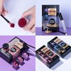 LOKFAR 4 Colors Glitter Lip Kit, Shiny Diamond and Metallic Lip Glitter Makeup Lipstick Lip Gloss Glitter Lipstick, Waterproof & Long Lasting Lip makeup Powder Set for Lips Nails Art(Set A Warm Color)