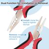 Neitsi Hair Extensions Pliers,1PCS 3 Holes Mini Microlinks Pliers,Hair Extensions Tools,Micro Links Opener and Removal Tool for Micro Nano Rings Beads Extensions or Feather Extensions,Red