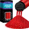 LEOBRO Red Glitter, Glitter, 180G/6.35OZ Holographic Ultra Fine Glitter, 1/128" Resin Glitter Powder, Metallic Iridescent Glitter for Resin Tumblers Hair Body, Christmas Glitter for Crafts