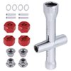 Hobbypark Aluminum 12mm Hex Hubs Wheel Adapters & M4 Flanged Lock Nuts for 1/10 2WD Traxxas Stampede Slash Rustler RC Car,Replace 1654 3654 (Red)