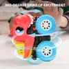 lalalark 3 Pack Monster Truck Toy, Dinosaur Toys for 3 4 5 Year Old Boys, Friction Power 360° Rotating Push and Go Cars, Bumping Up and Down Action, Christmas Birthday Gifts for Kids 3-5