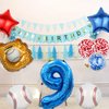 HADCKJA Baseball Balloon Baseball Birthday Party Supplies with 9th Balloon Baseball Glove Balloon Red Blue Star Red Blue Confetti Balloon for Baseball Party Decorations Birthday Party Decorations 9Pcs