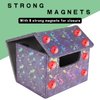 Dmoicols Card Deck Box Holds 100+ Single Sleeved Cards,Laser Sparkly Material Card Storage Box Horizontal,MTG Commander Deck Box with 2 Dividers fit TCG CCG Magic Cards(Sparkly Purple Piece)